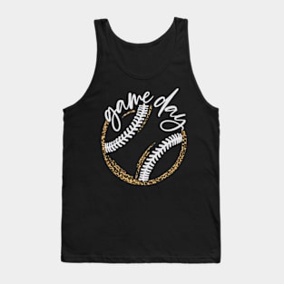 Game Day Baseball Baseball Life Softball Life Mom Leopard Tank Top